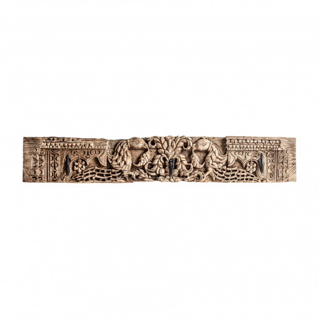 Cuiere perete - Cuier etnic unicat lemn tec si fier|Cuiere functionale