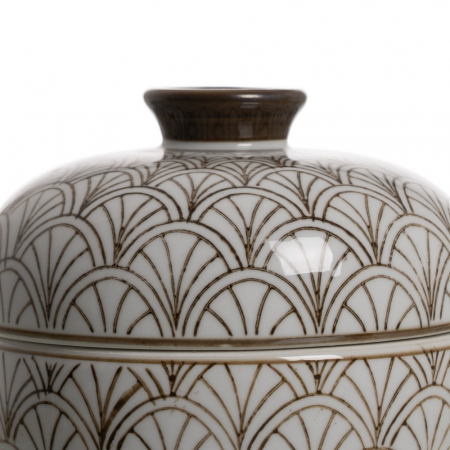 Cutie portelan alb-maro pentru decor si organizare|Accesorii ceramice pentru decor natural [5]