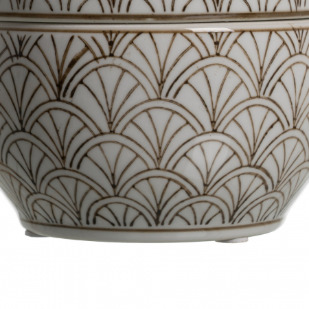 Cutie portelan alb-maro pentru decor si organizare|Accesorii ceramice pentru decor natural [7]