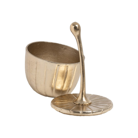 Cutie decorativă din metal auriu BOX GOLDEN METAL DECORATION 18 x 18 x 38 cm [3]