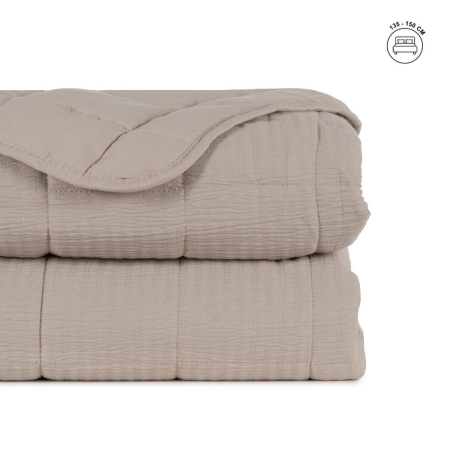 Textile in Stil Scandinav - Cuvertura matlasata bej 230x280 cm | Cuverturi pentru dormitor