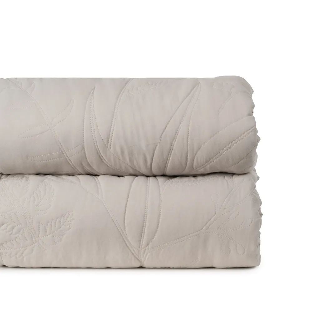 Textile - Cuvertura bej mare model natural | Cuverturi confortabile