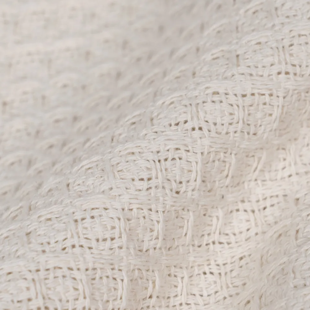 Cuvertura crem bumbac tesatura fagure | Cuverturi elegante [3]