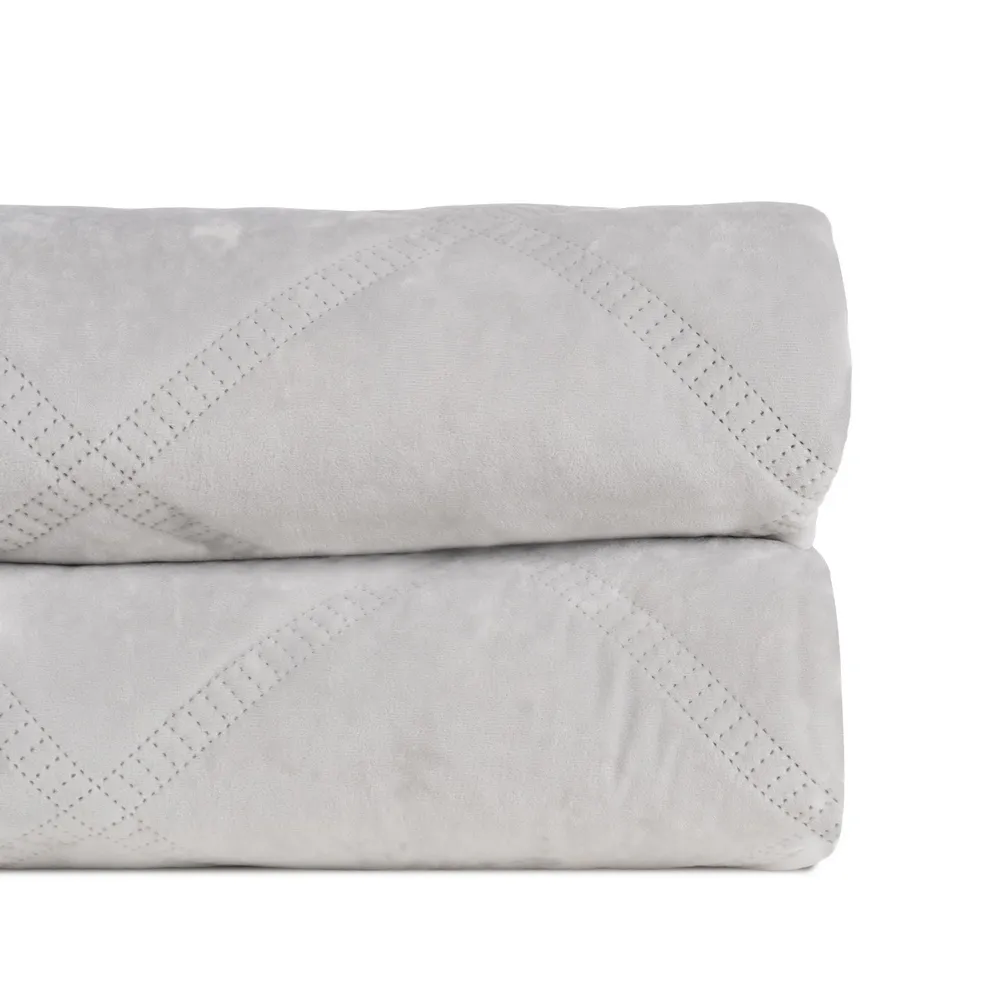 Textile - Cuvertura de Lux Alb Perlat pentru Pat Mare | Cuverturi Stil