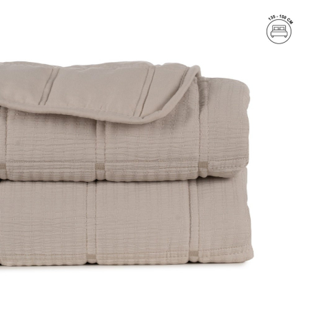 Textile in Stil Scandinav - Cuvertura matlasata bej 230x260 cm | Cuverturi mari