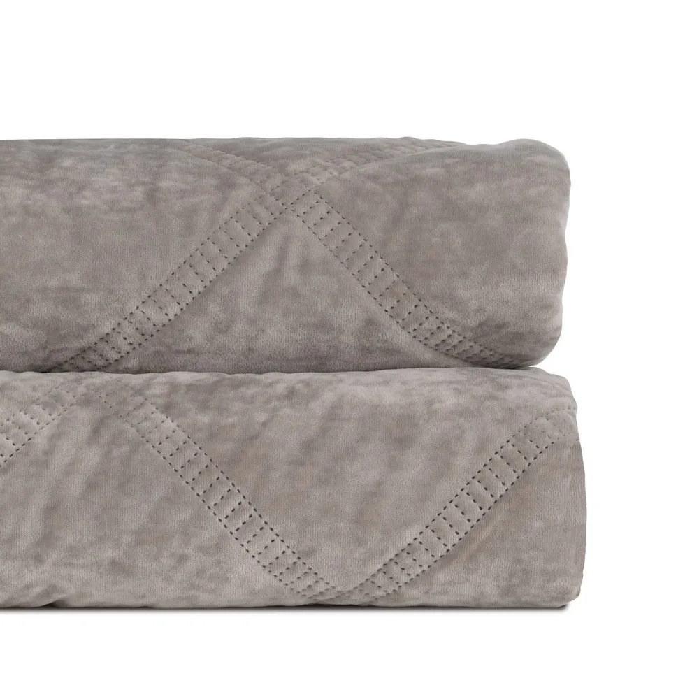 Textile - Cuvertura de Lux Gri pentru Pat Mare | Cuverturi Confortabile