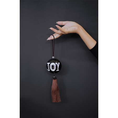 Obiecte decorative - Decor Crăciun din lemn roșu alb cu agățătoare rustică