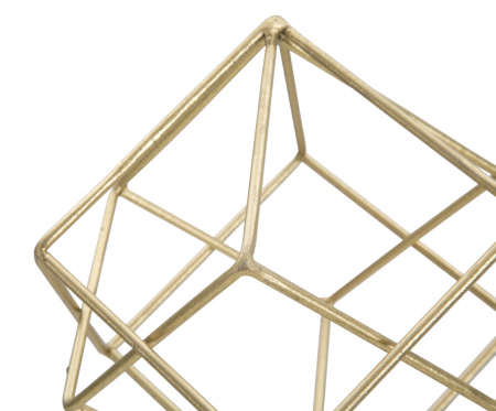 Ornament Cube auriu pe suport marmura - CreativDeco.ro   [3]