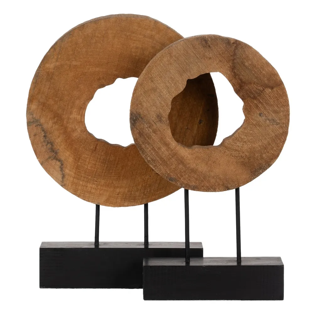 Decoratiune Cerc din Lemn de Mango Natural, Creativdeco.ro [1]