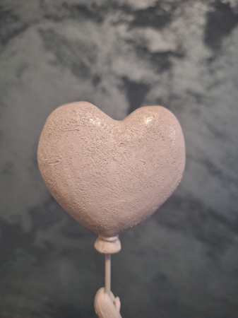 Decoratiune Cuplu inima, rasina, alb - creativdeco.ro [9]