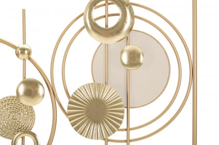 Decorațiune perete geometrică cu cercuri aurii - CreativDeco [2]