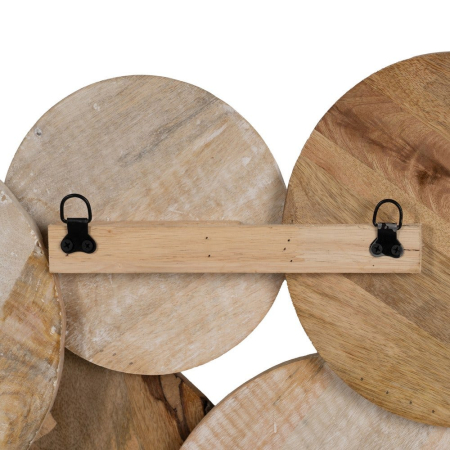 Decorațiune de perete alb-natur din lemn de mango [7]