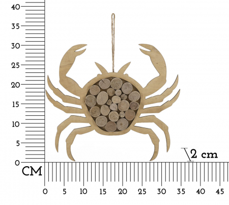 Crab Stilizat Decorativ CreativDeco - Farmec Rustic pentru Perete [5]