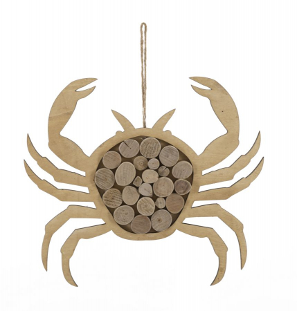 Decoratiuni perete din lemn - Crab Stilizat Decorativ CreativDeco - Farmec Rustic pentru Perete