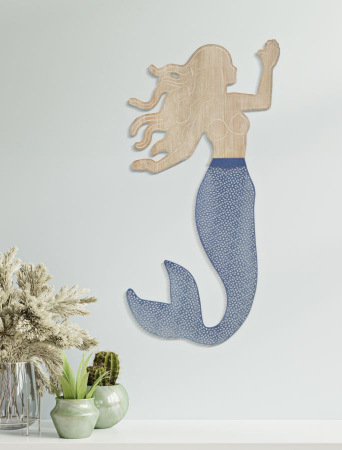 Decoratiune Sirenuta Lemn si Metal - Poveste Marina CreativDeco [4]