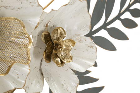 Decorațiune Glam CreativDeco - Flori Sofisticate și Detalii Metalice pentru Eleganță Rafinată [8]