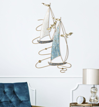 Decorațiune nautică CreativDeco - Veliere Stilizate pentru Accent Marin Elegant [4]