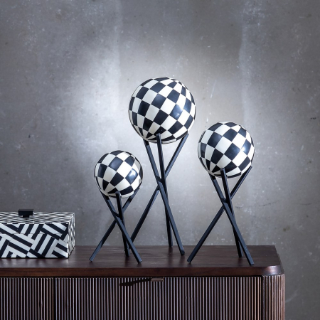 Figurina Decorativa CreativDeco - Accent Modern Alb-Negru pentru Decor [1]