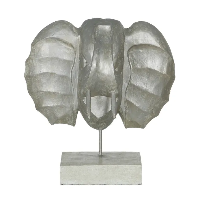 Obiecte decorative - Cap elefant lemn baza fier|Decoratiuni exotice elegante
