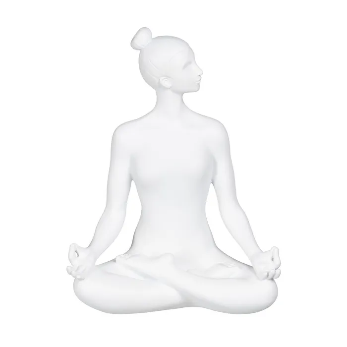 Statuete si Sculpturi - Figură decorativă polirășină albă minimalistă|Decoruri moderne elegante
