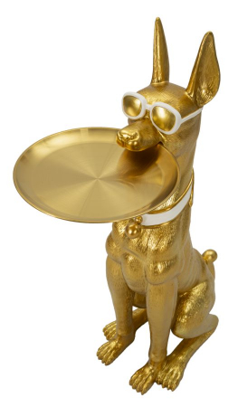 Decoratiune caine auriu | Suport obiecte hol | CreativDeco [3]