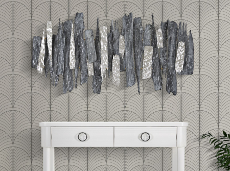 Decorațiune perete abstracta metalica CreativDeco - Design Artistic cu Texturi Variate pentru Decor Contemporan [1]