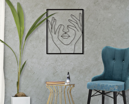 Decorațiune Metalica Chip și Maini Design Modern CreativDeco [4]