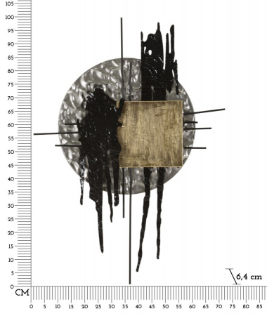 Decorațiune metalică de perete abstractă Cripton A [5]