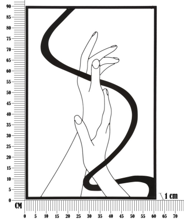 Decoratiune Metalica cu Maini Stilizate - CreativDeco [5]