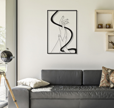 Decoratiune Metalica cu Maini Stilizate - CreativDeco [4]