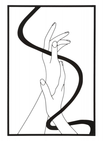 Decoratiune Metalica cu Maini Stilizate - CreativDeco