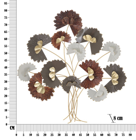 Decoratiune Perete Glam Maro Gri Auriu CreativDeco - Eleganta pentru Living si Birou [5]