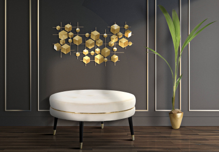 Decoratiune metalica perete Abstract, auriu - creativdeco.ro [1]