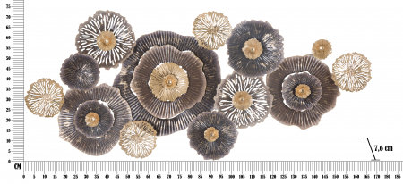 Decoratiune metalica perete Browny A, multicolor [5]