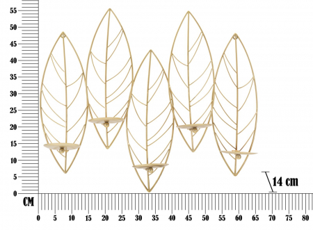 Aplica perete Leaf 5 lumanari decor natural CreativDeco [9]