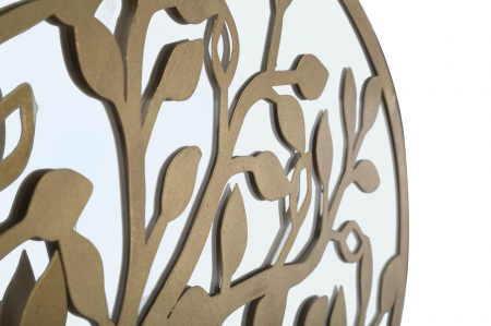 Decoratiune perete Arborele vietii, metal/oglinda [4]