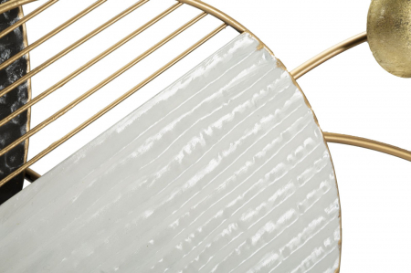 Decoratiune perete moderna Boly, fier, negru/auriu/alb [2]
