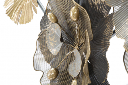 Decoratiune perete florala metal maro auriu Bungy | creativdeco.ro [2]