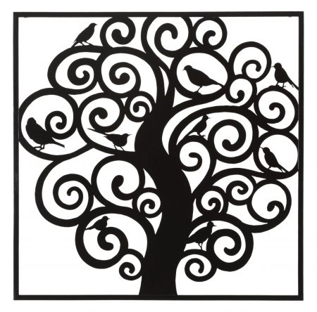 Decoratiuni perete - Decoratiune perete Copacul vietii, metal negru - creativdeco.ro