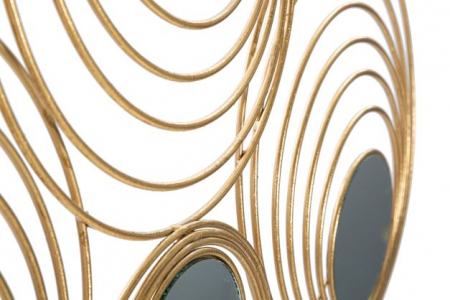 Decoratiune perete aurie cu oglinzi Rays, creativdeco [3]