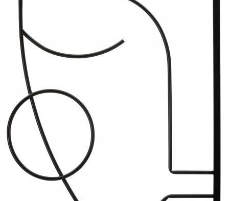 Decoratiune perete Faces, negru, set 2buc [4]