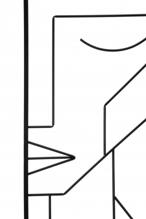 Decoratiune perete Faces, negru, set 2buc [2]