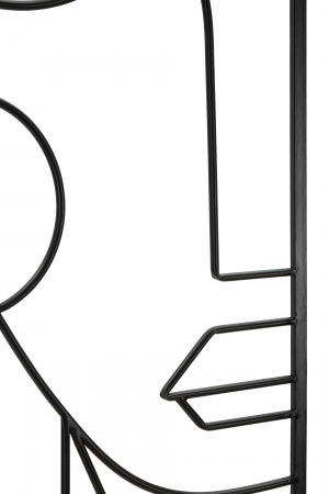 Decoratiune perete Faces, negru, set 2buc [3]