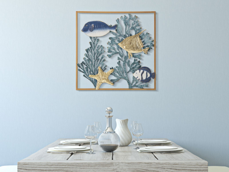 Decoratiune perete Fish, fier, multicolor [1]