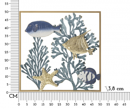 Decoratiune perete Fish, fier, multicolor [5]