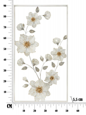Decoratiune perete Flix, fier, alb argintiu, creativdeco.ro [5]