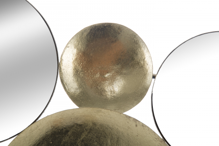 Decoratiune perete Globes, metal/oglinda, auriu [5]