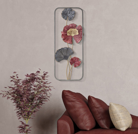 Decoratiune perete Lobo, fier, gri rosu - creativdeco.ro [1]