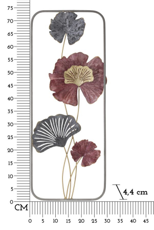 Decoratiune perete Lobo, fier, gri rosu - creativdeco.ro [5]