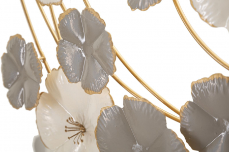 Decoratiune perete flori gri albe Lotly - creativdeco.ro [2]